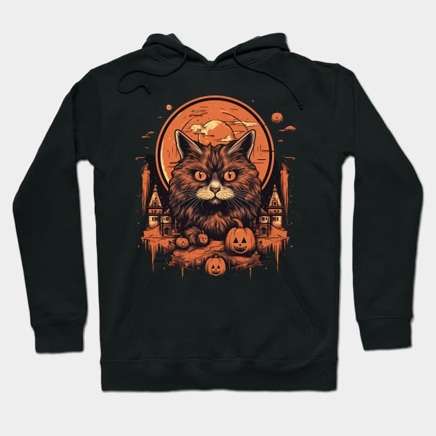 Manx Cat Halloween, Cat Lover Hoodie by dukito